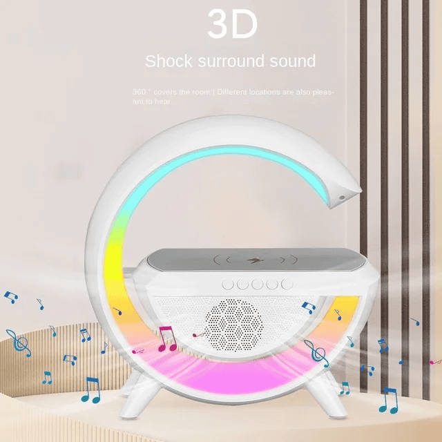 3 In 1 G Smart Station, Multifunctional Wireless Lamp, G LED Table Stand, Dimmable Night Light Touch Lamp Alarm Clock with Music Sync, Home Office Study Bedside Decor Lamp 3 In 1 G Smart Station, Multifunctional Wireless Lamp, G LED Table Stand, Dimmable Night Light Touch Lamp Alarm Clock with Music Sync, Home Office Study Bedside Decor Lamp